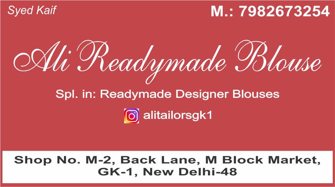 ALI READYMADE BLOUSES (GK-1 Market)